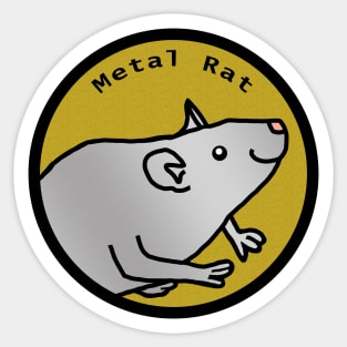 Portrait of a Metal Rat Sticker